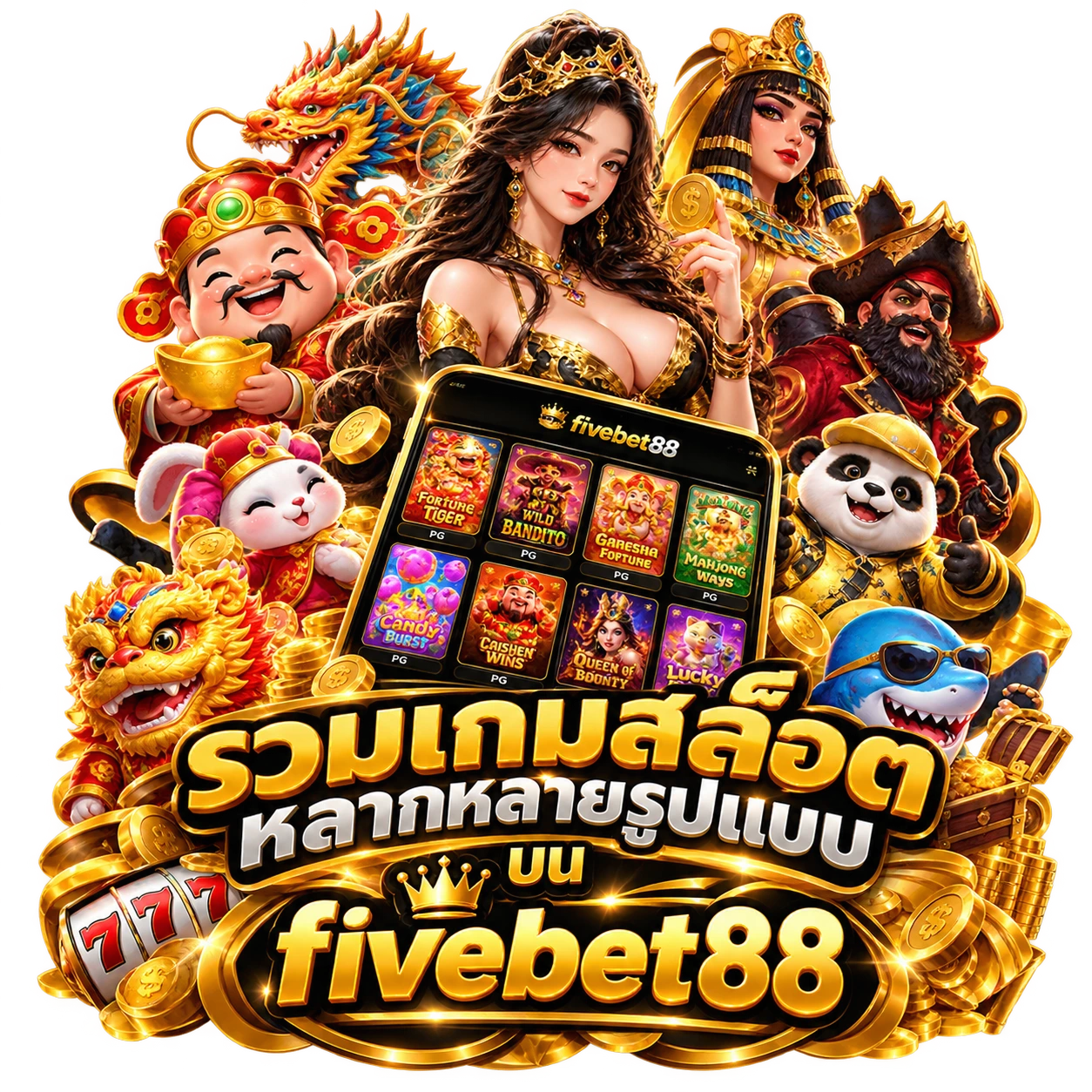 รวมเกมสล็อตหลากหลายรูปแบบบนfivebet88